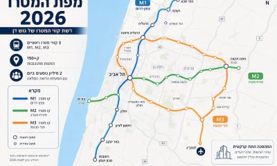 מפת המטרו 2026: מתחמי התעסוקה ואזורי הנדל"ן שיזנקו בגוש דן